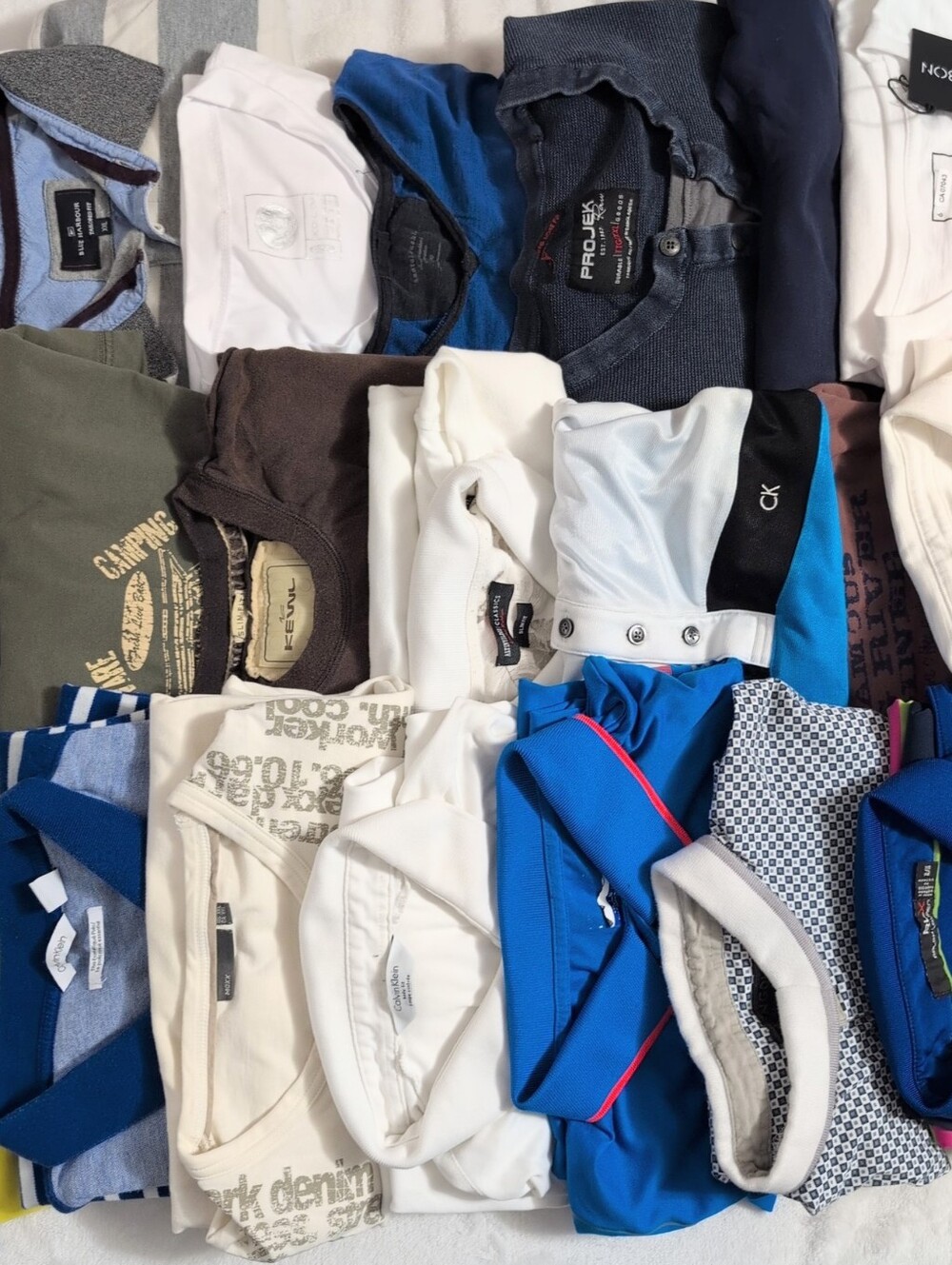 Lot x 21 Slightly Flawed Men's Designer Shirts L/XL/XXL 10 Pound Bundle See Desc